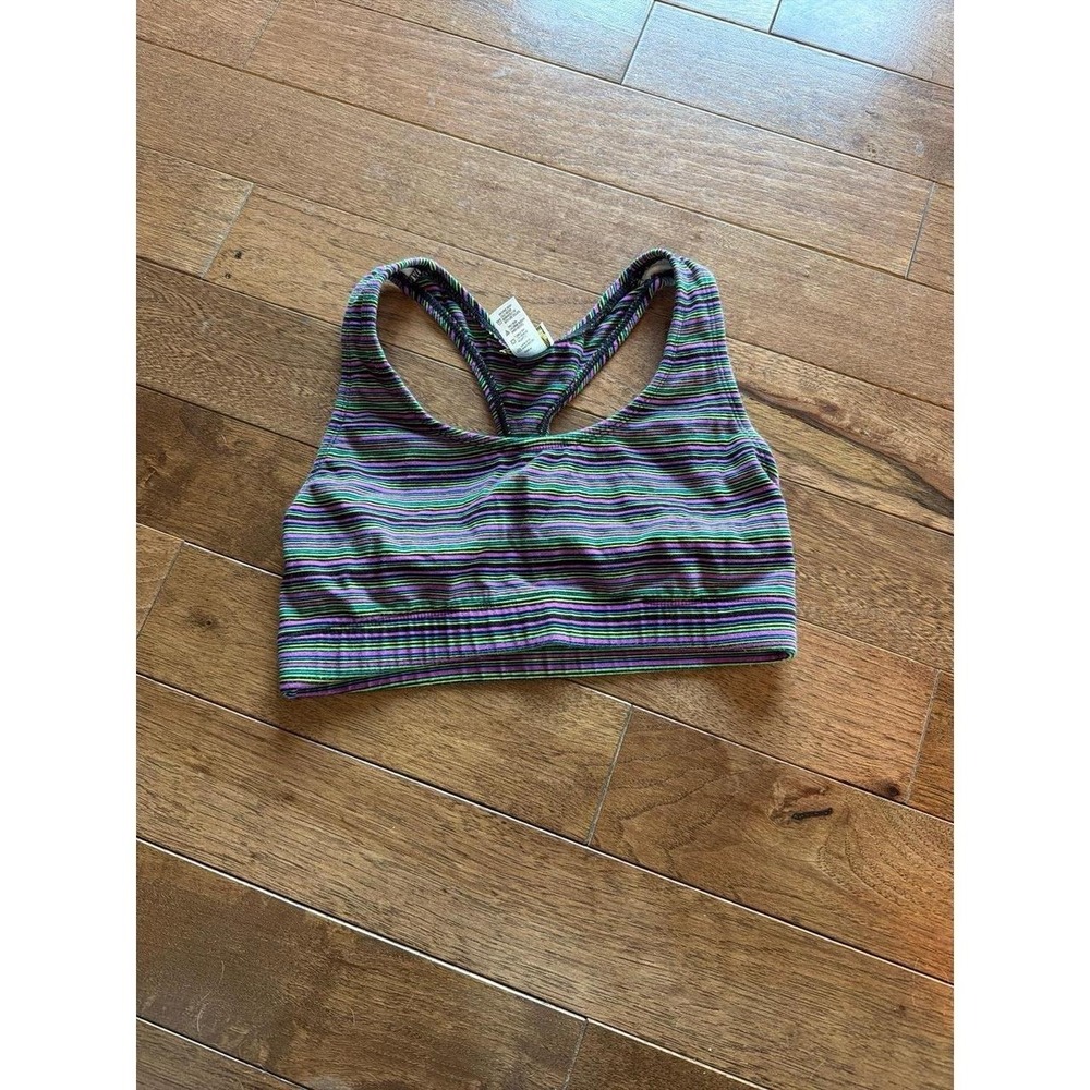 Jacques Moret Women's Racerback Multi Color Sports Bra Size Medium